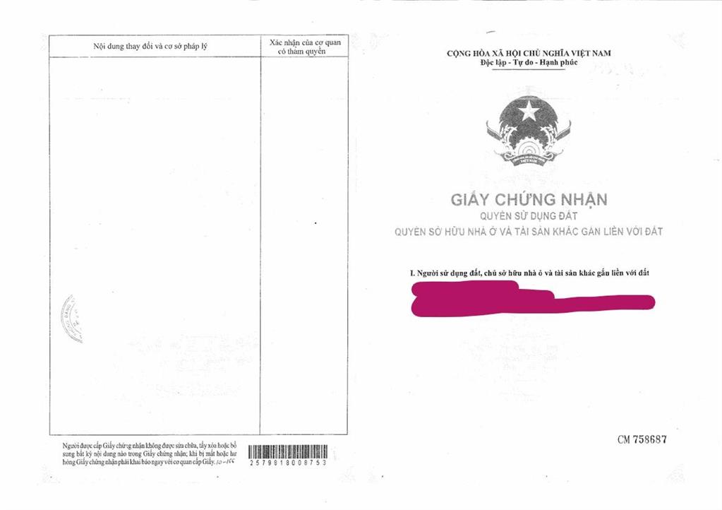 Bán qsdđ thửa 214, tờ bản đồ số 26, x. dầu tiếng, tp. hcm