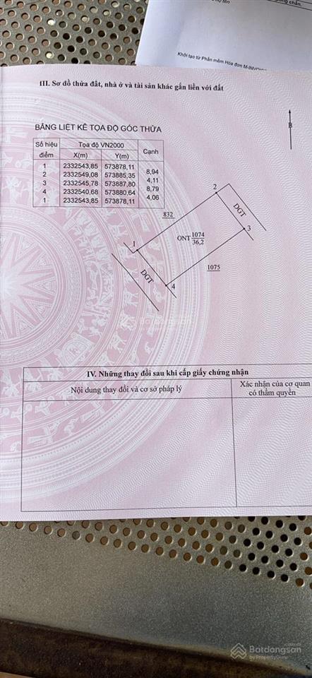 Bán 36m2 đất tân lập ô diên hà nội
