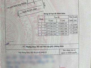 Chính chủ bán mảnh đất trục đường ql18a, tràng vỹ, p. trà cổ, móng cái, quảng ninh, diện tích 120m2