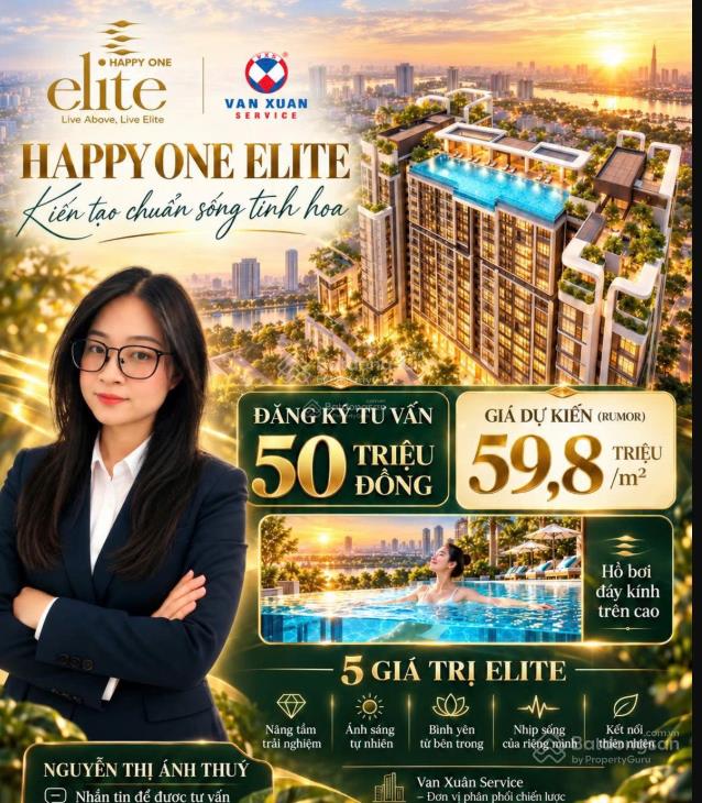 Happy one elite ngay đường tam bình, thủ đức cũ giá 2.8 tỷ căn 1pn