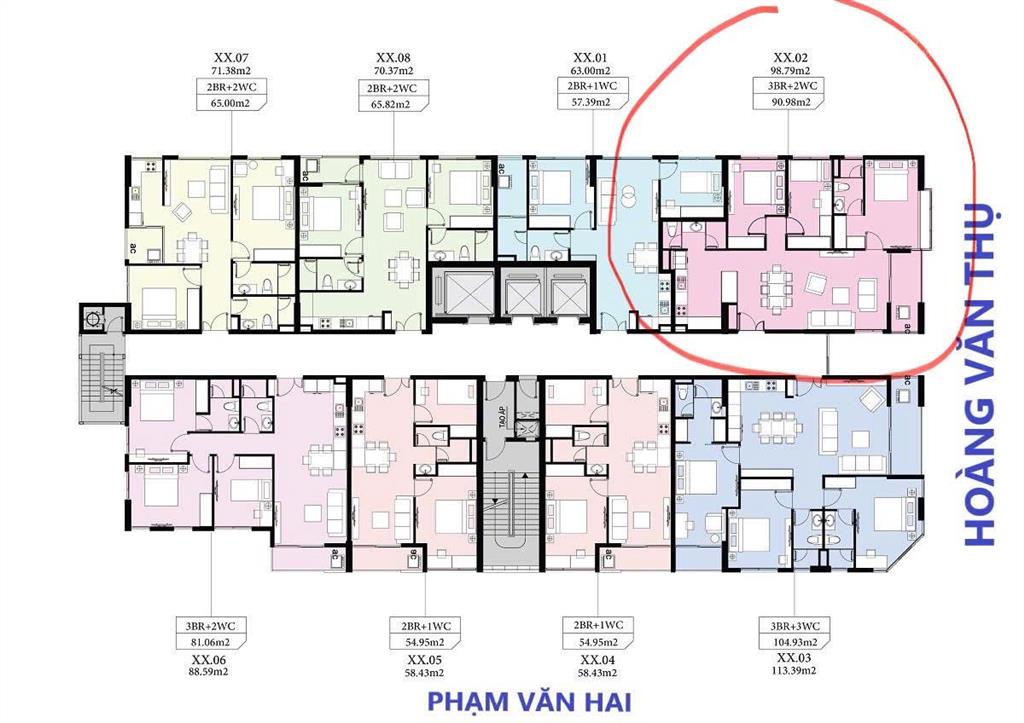 Park legend 99m2 3pn, view công viên hoàng văn thụ và sân bay tsn