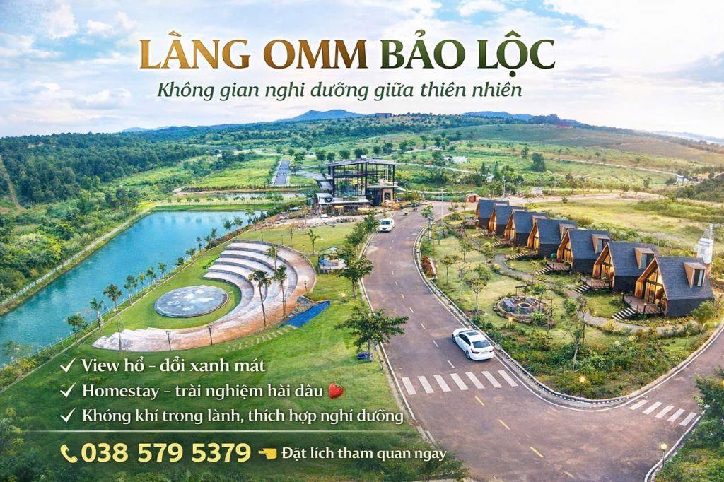 Chiết khấu MẠNH đất nghỉ dưỡng view hồ – LÀNG OMM Bảo Lộc