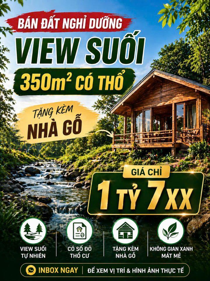 🔥 CẮT LỖ – CHỈ DUY NHẤT 1 LÔ VIEW SUỐI ĐẸP TẠI PHƯỜNG 2, BẢO LỘC 🔥