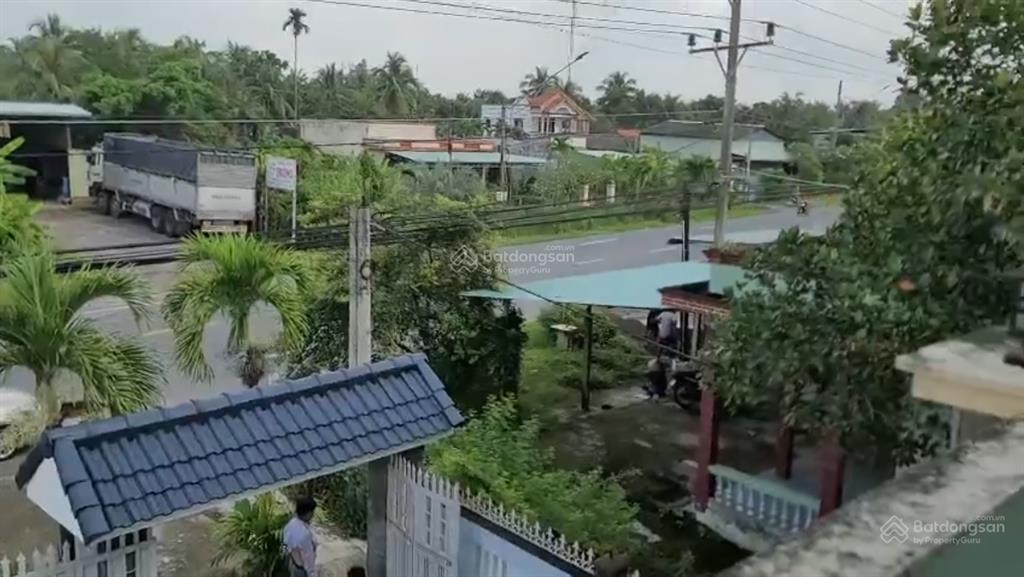 Nhà mặt phố 385.5m2 (có 100m2 thổ cư) mặt tiền 15m đường ql50 gần chợ thạnh lạc đông, gò công tây
