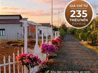 Đắk lắk, lô đất thổ cư tại bình yên, vị trí vàng giáp thương, tặng cổng rào từng lô chỉ 235tr