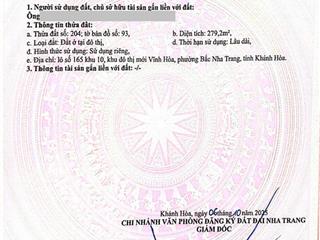 /flag giá cực rẻ bán lô đất biệt thự đường huỳnh văn nghệ kđt vĩnh hoà, bắc nha trang  giá tốt