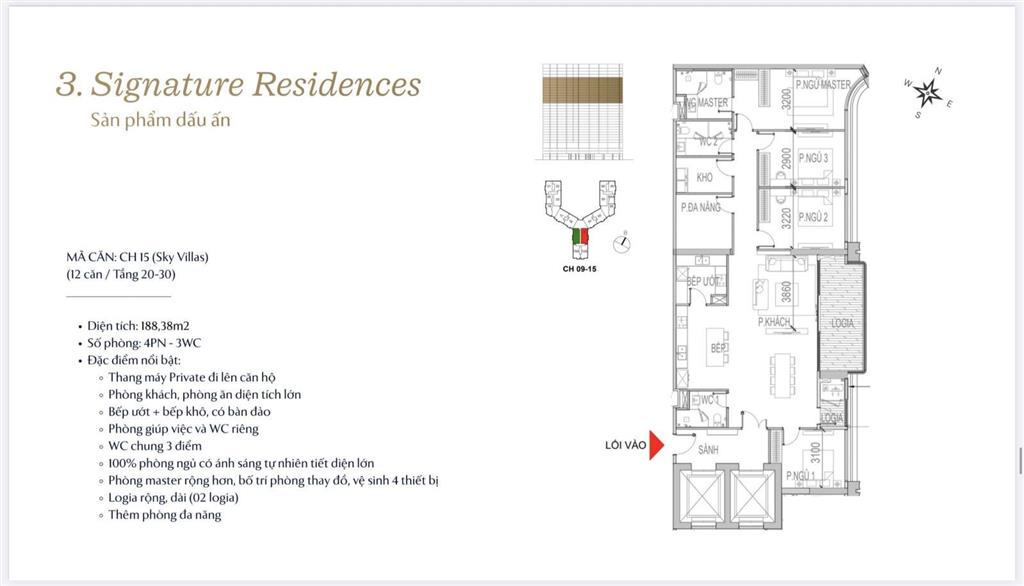 Sky villas  biệt thự trên không 4pn view sông hồng vip tầng đẹp