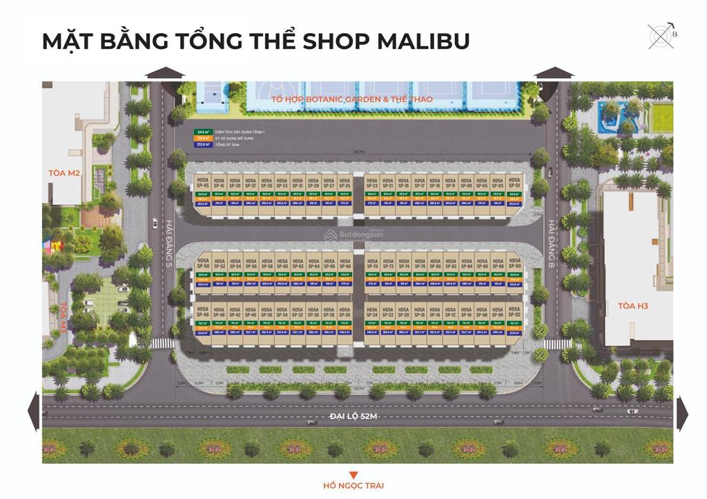Bán shophouse malibu walk hàng hiệu, ký mới cđt. vị trí đẹp