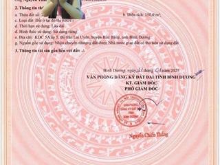 Đất mặt tiền kinh doanh ngay tthc bàu bàng