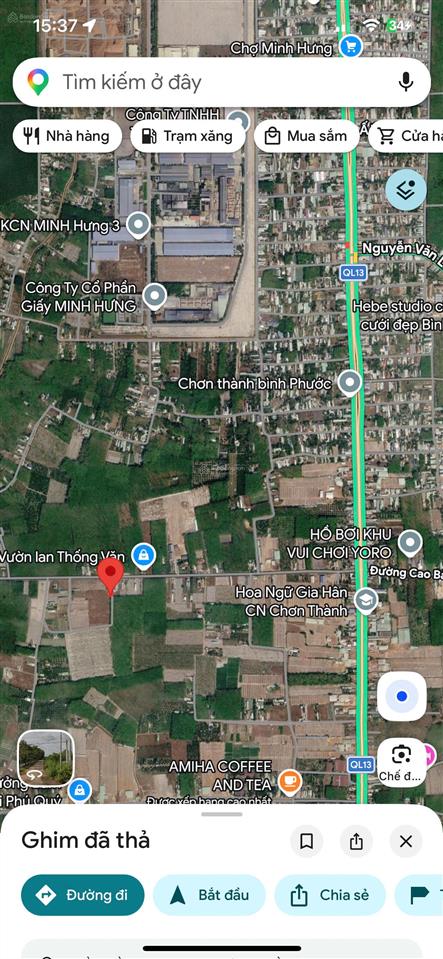 Đất xây trọ phường chơn thành, cách ql13 500m