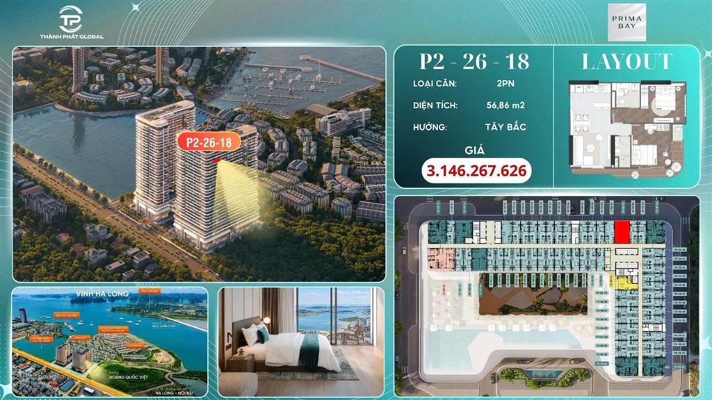 Căn hộ cao cấp prima bay hạ long cần bán gấp