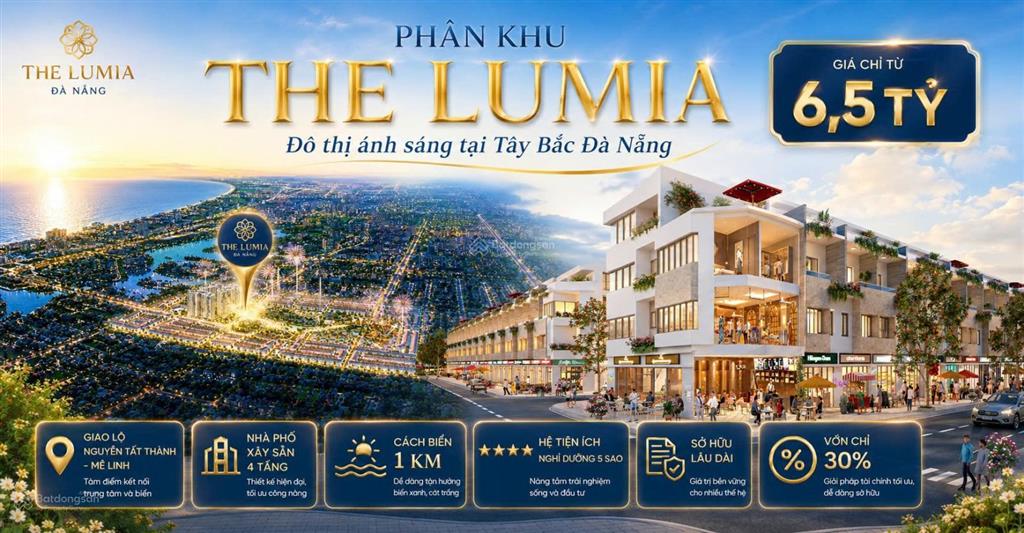 Mở bán phân khu the lumia  dragon nhà 4 tầng (đã có sổ) liên chiểu  đà nẵng