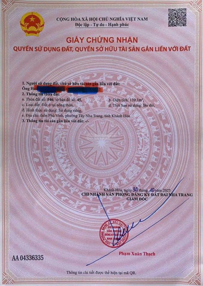 Lô đất 139m2 ngang 7m sẵn 2 căn nhà kiêng cố đang cho thuê 6 triệu/tháng vĩnh thạnh chỉ 3,4 tỷ