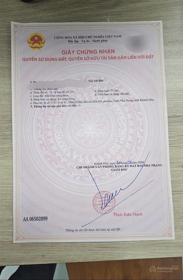 Chỉ 3,6 tỷ sở hữu ngay lô đất 75m2 tđc hòn rớ 1, đường rộng 10m, gần cảng, biển và kđt sungroup