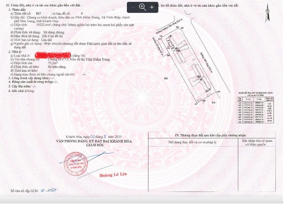 Căn hộ 2 phòng ngủ 75,2m2 ct3 vĩnh điềm trung view hồ chỉ 3,8 tỷ dòng tiền cố định 13 triệu/tháng
