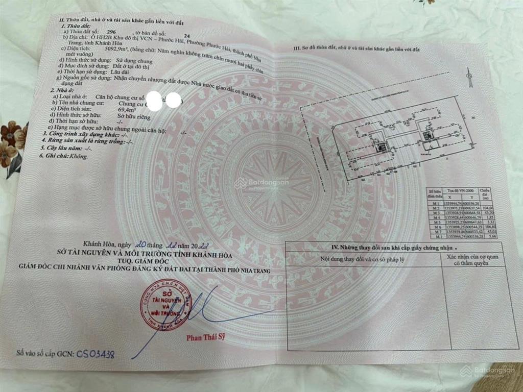 Căn góc 70m2 ct2 vcn phước hải trung tâm nha trang  tầng cao view thoáng chỉ 3 tỷ 850 triệu