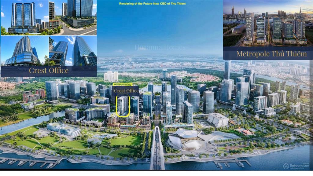 Cho thuê office the crest metropole thủ thiêm | 267m2 | full fitout | 895.000đ/m2