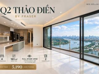 Q2 thảo điền 4br for rent | 183sqm corner unit | full river view | private lift | $5,190/month