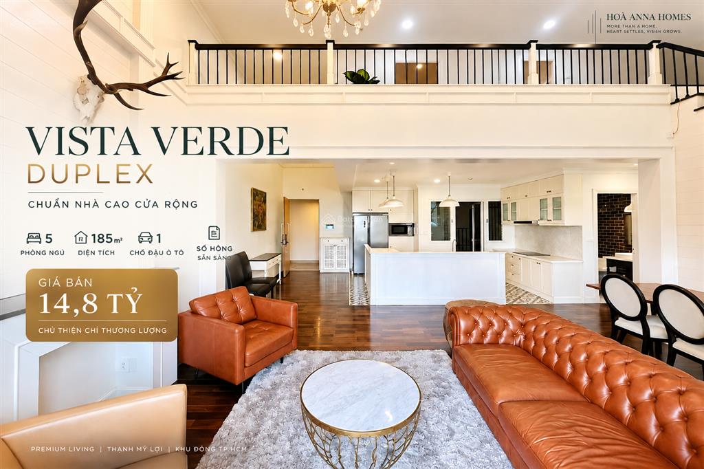 Duplex vista verde 5pn | 185m2 | sổ hồng | 14.8 tỷ thương lượng | slot đậu xe riêng| full nội thất