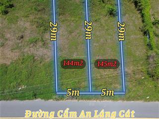 Bán thu hồi vốn 2 lô mặt tiền nhựa cẩm an láng cát. đồng giá 590tr/lô