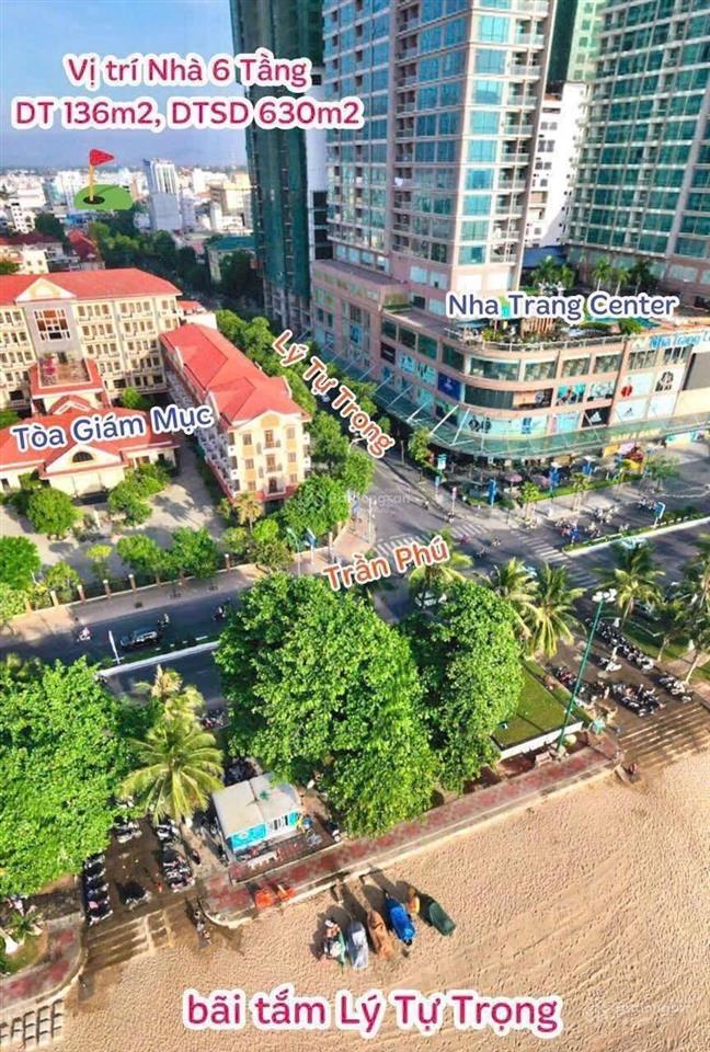 Bán nhà mặt tiền đường lý tự trọng, gần biển trung tâm nha trang  đang có hđ thuê 165 triệu/tháng