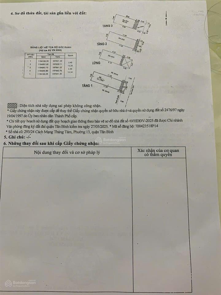 291/14 đường đồng đen, tân bình. diện tích 4 dài 10 xây 3 tầng, giá 6 tỷ. miễn trung gian.