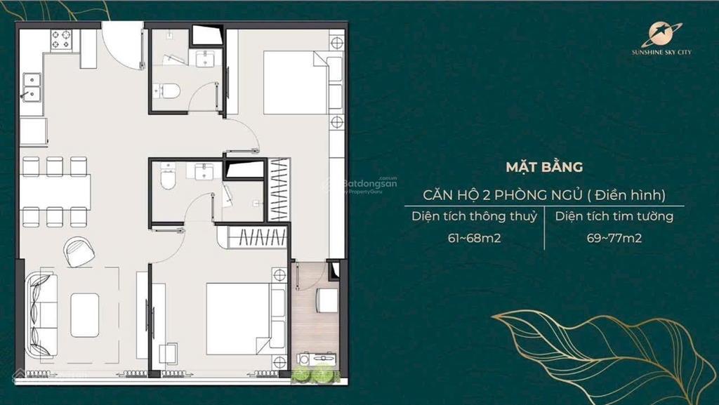 Chỉ 630 triệu nhận ngay căn hộ 2pn sunshine sky city view sông liền kề phú mỹ hưng!