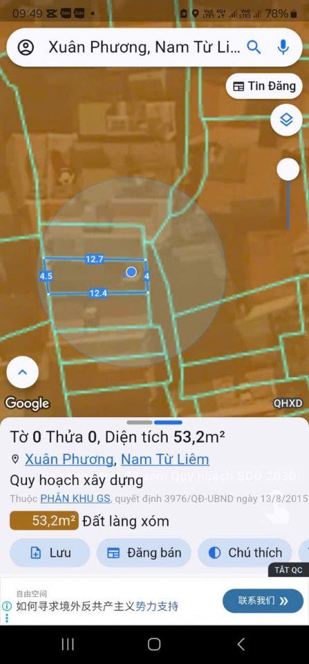 BÁN ĐẤT THỔ CƯ PHƯƠNG CANH – TỪ LIÊM | 50M² | MT 3,95M | NỞ HẬU | GẦN MỸ ĐÌNH | GIÁ 6TỶ.
