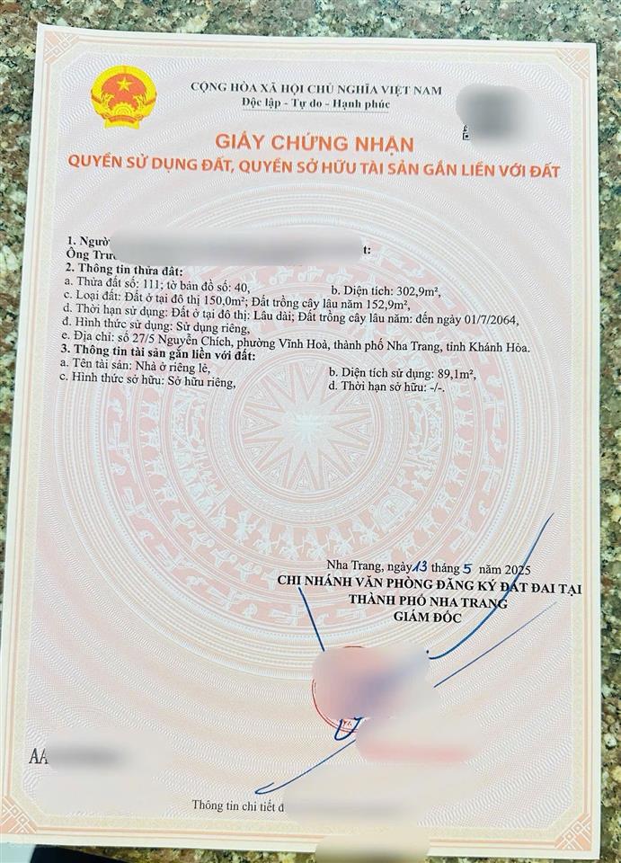 Giá chỉ 28 tr/m2 bán đất hẻm nguyễn chích ngang 13,8m2  vĩnh hoà nha trang