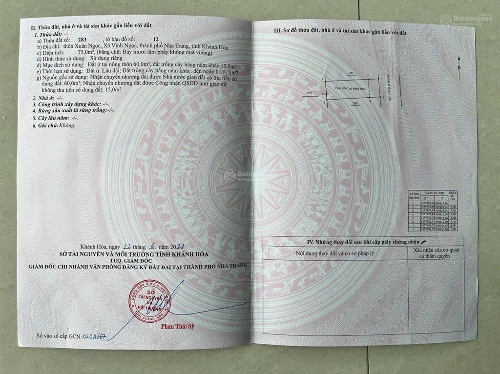 Giá chỉ 1,75 tỷ gần cầu phú kiểng (xuân ngọc)  vĩnh ngọc  nha trang