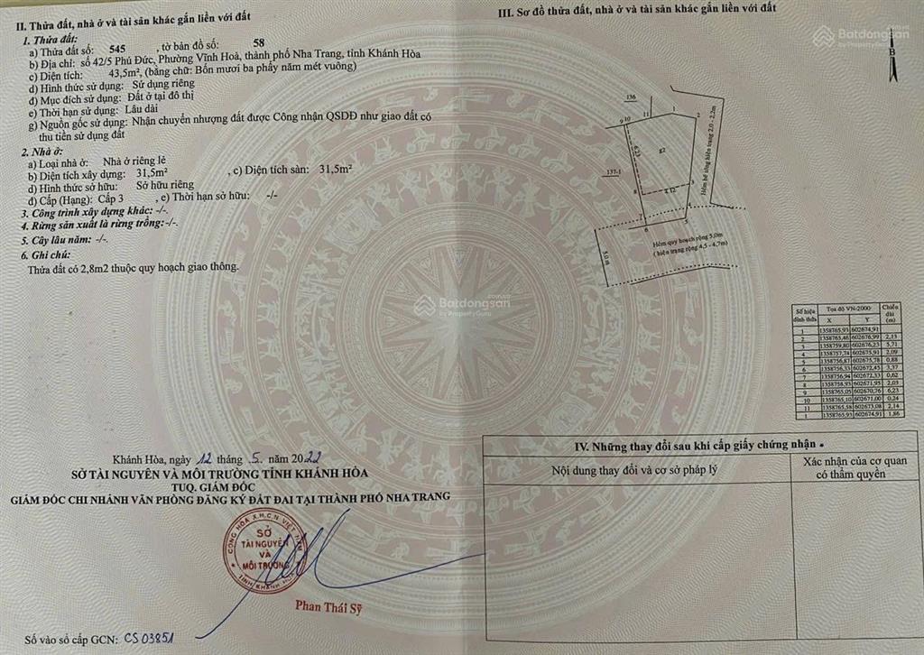 Bán nhà 2 tầng góc 3 mặt thoáng, đường ô tô, hẻm phú đức, vĩnh hòa