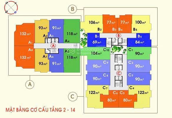 Bán căn hộ chung cư phúc yên 1 p15 tân bình. 91m2, 2pn, 2wc. sổ hồng