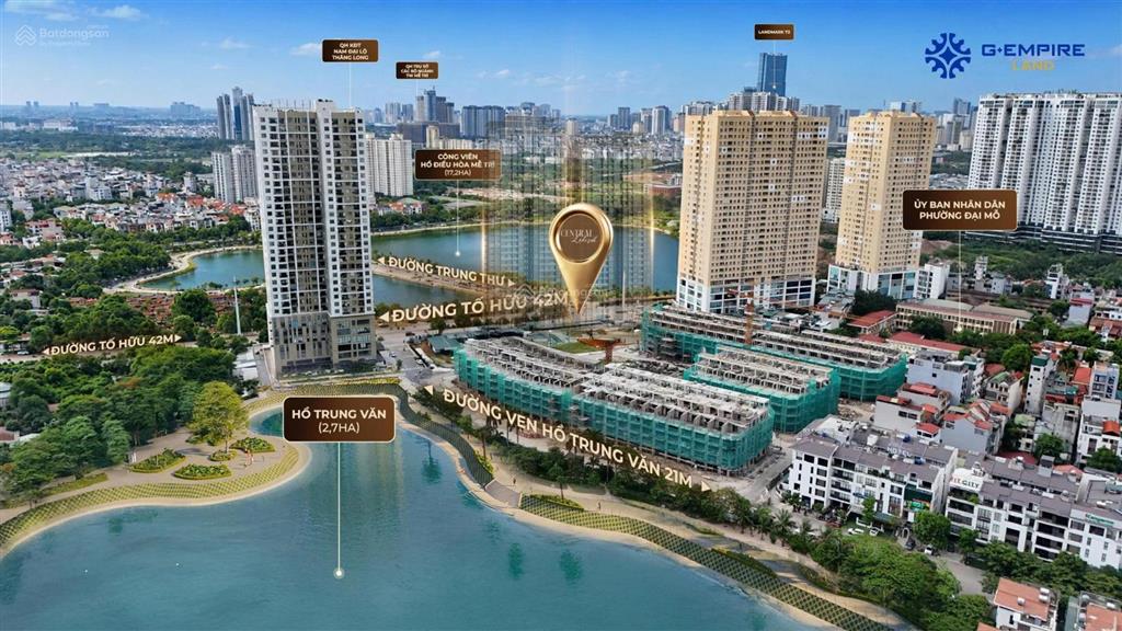 Liền kề 3 mặt hồ central lakeside mở bán đợt 1, giá dự kiến từ 370tr/m2 nhận nhà tháng 12/2026