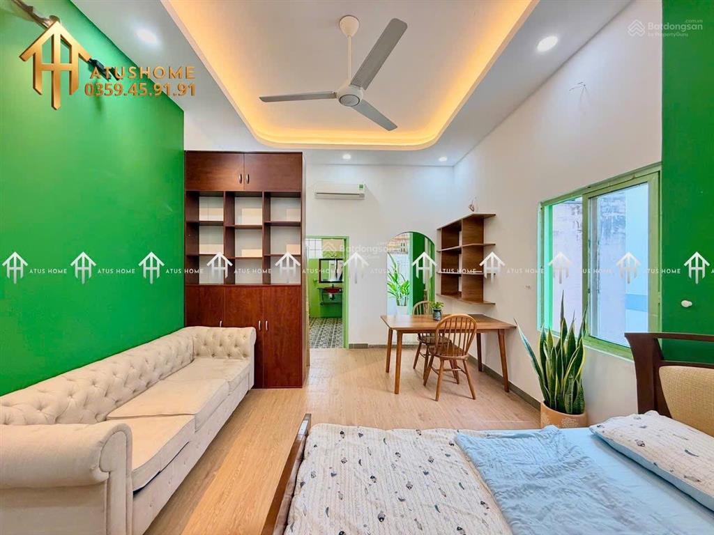 Căn hộ 1pn ban công, cửa sổ lớnmáy giặt riêng gần cầu lê văn sỹ, bờ kè trường sa,ramana hotel q3
