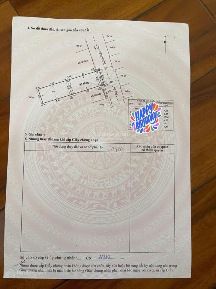 Căn nhà cấp 4 cach dương quảng hàm 70m dt 4.25m x 18m đường 5m thông xe hơi
gần đại học văn lang