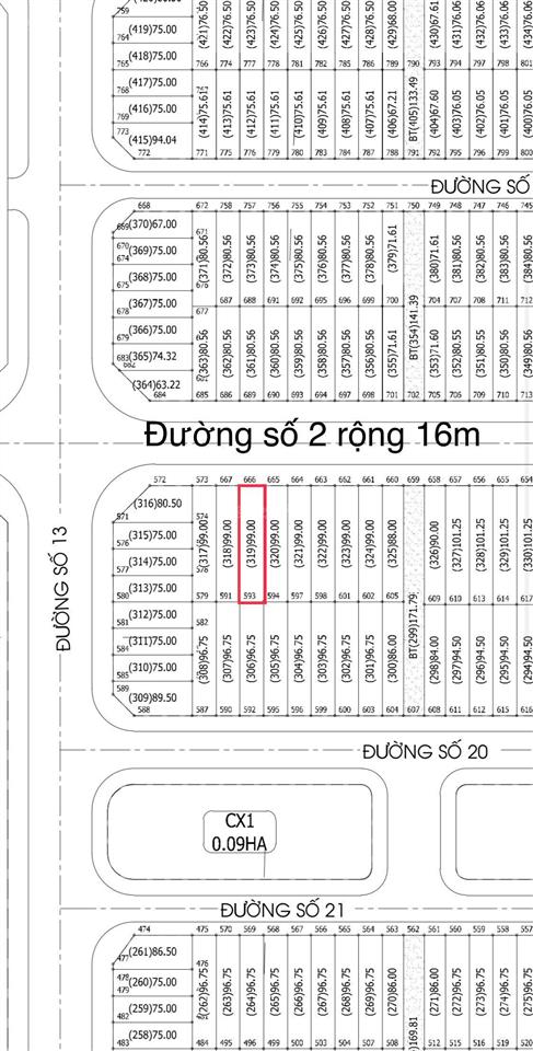 Đất tái định cư ngọc hiệp dt 99m2 ngang 4,5m đường 16m vỉa hè rộng