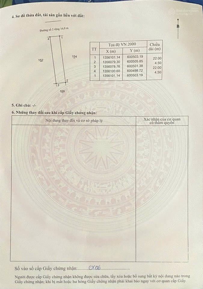 Đất tái định cư ngọc hiệp dt 99m2 ngang 4,5m đường 16m vỉa hè rộng