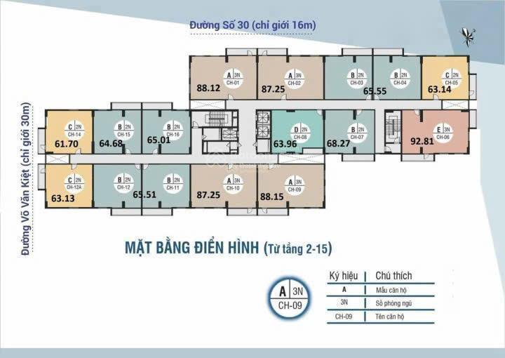 Căn góc ccu01 phước long dt 63m2 view biển ban công rộng