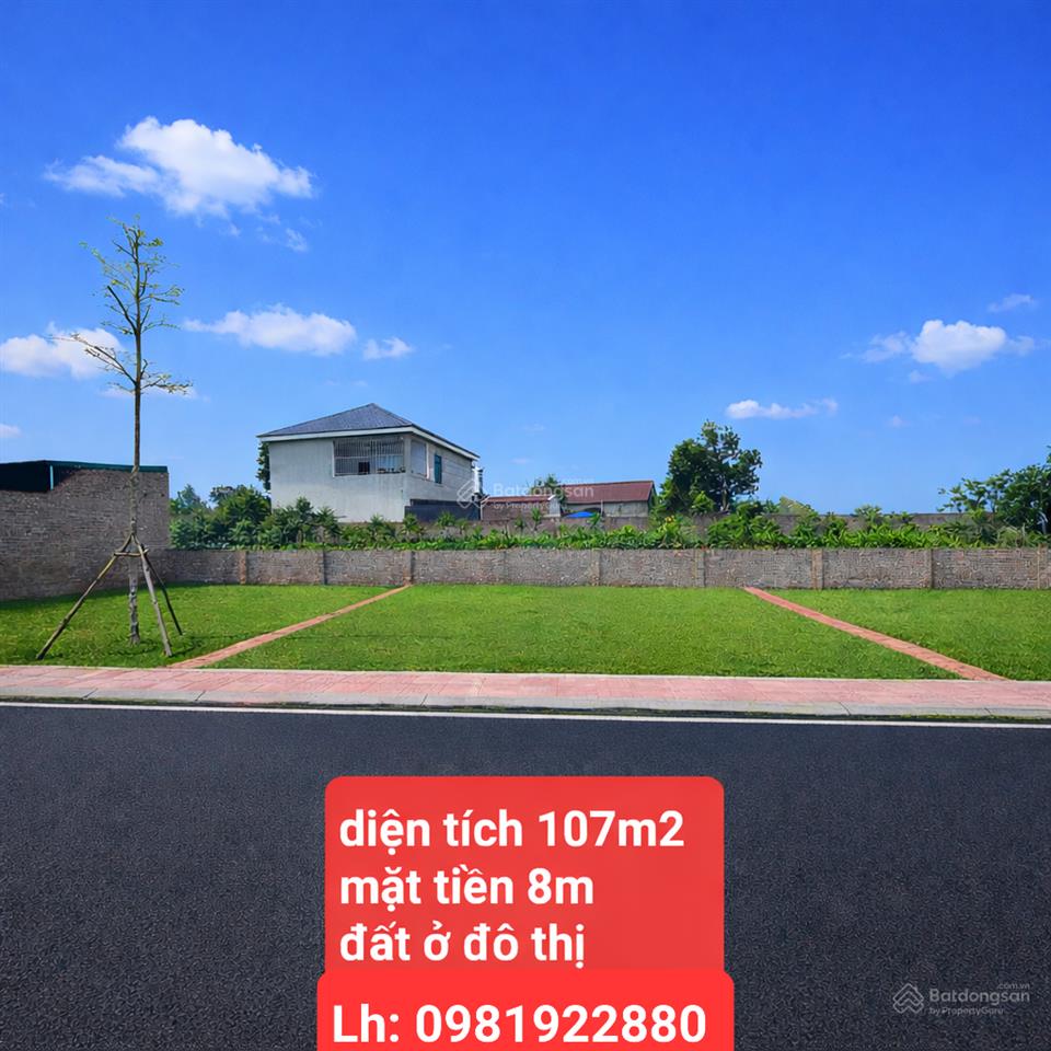 Bán lô đất 107m2 mặt tiền 8m rẻ hơn thị trường 300tr, sổ đỏ chính chủ, đất ở đô thị tại hà nội