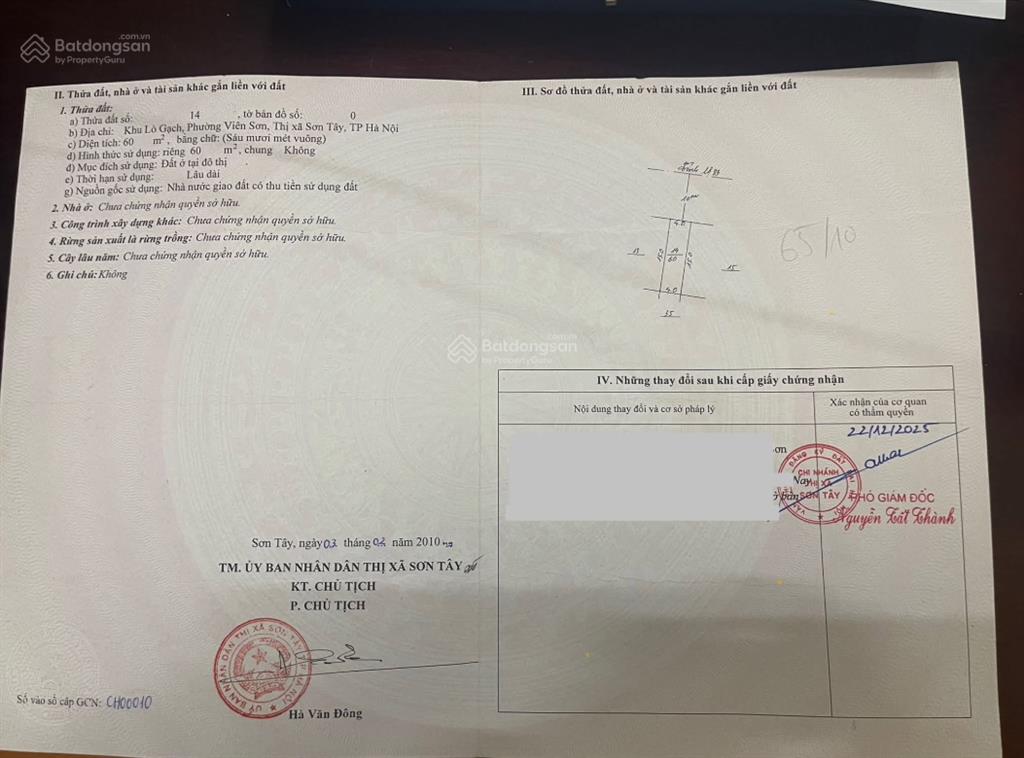 Bán đất phố cổng ô, sơn tây, hà nội