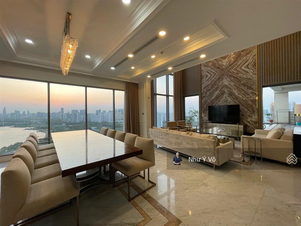 Cho thuê penthouse duplex thông tầng đảo kim cương, nhà đẹp view trung tâm thành phố, sông sài gòn