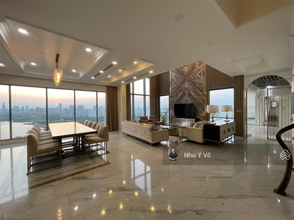 Cho thuê penthouse duplex thông tầng đảo kim cương, nhà đẹp view trung tâm thành phố, sông sài gòn