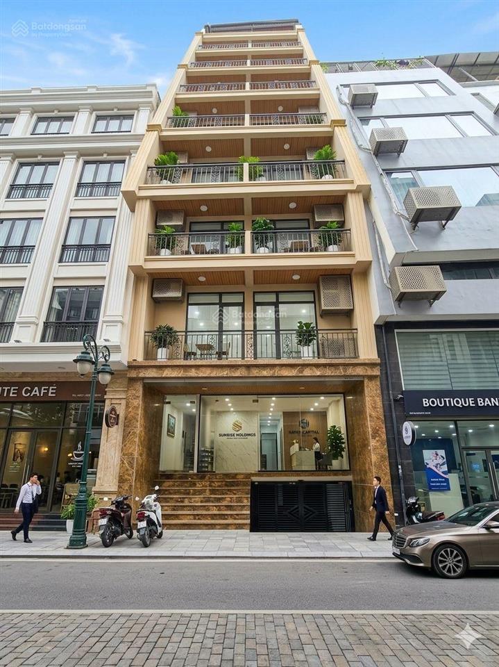 Bán tòa nhà văn phòng mặt phố hoàng ngân 9 tầng 1 hầm  mt 7.9m  thiết kế hiện đại  giá 72 tỷ