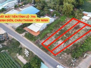 Chỉ 2 tỷ 270tr  có 1155m2  lô đất mặt tiền tỉnh lộ 796 ninh điền, châu thành  tây ninh