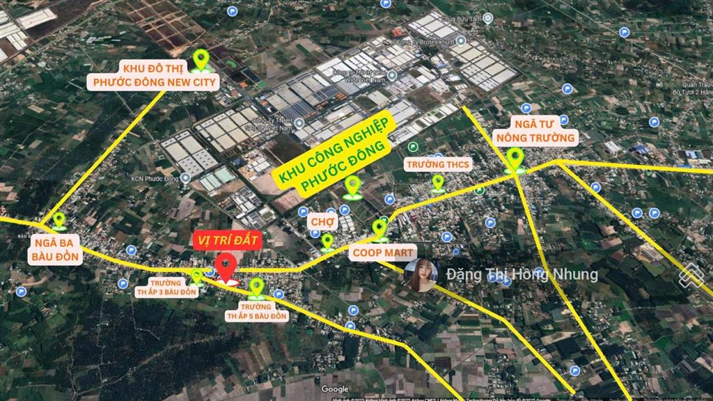 560 triệu, đất full thổ đường thông ấp 5 bàu đồn, đường bê tông cách đt 782 chỉ 200m