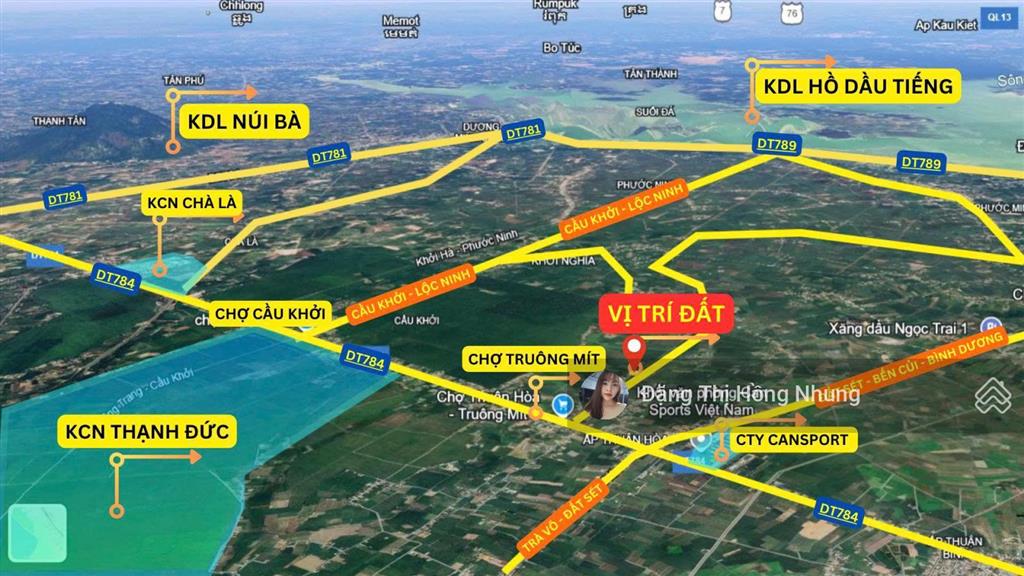 450tr, đường nhựa 6m thông truông mít, tây ninh, 5x34m thổ cư