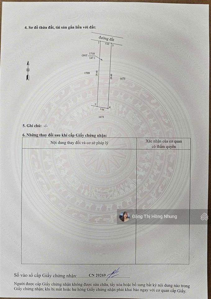 420tr  đường bê tông thông 5x29m full thổ, gần chợ phước thạnh, tây ninh