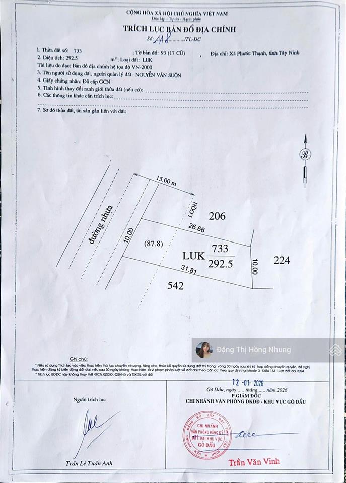 3.2 tỷ, 2200m2 nhựa cầu ô xây trọ, xây ks, kinh doanh, xây xưởng khỏi phải bàn