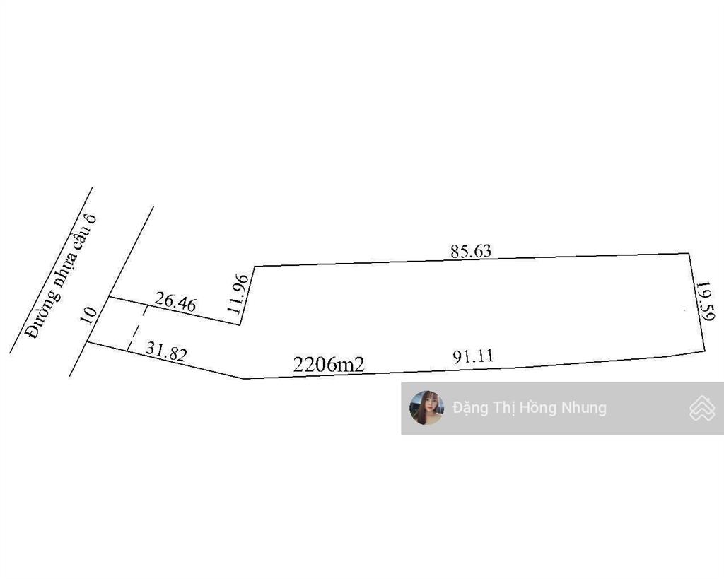 3.2 tỷ, 2200m2 nhựa cầu ô xây trọ, xây ks, kinh doanh, xây xưởng khỏi phải bàn