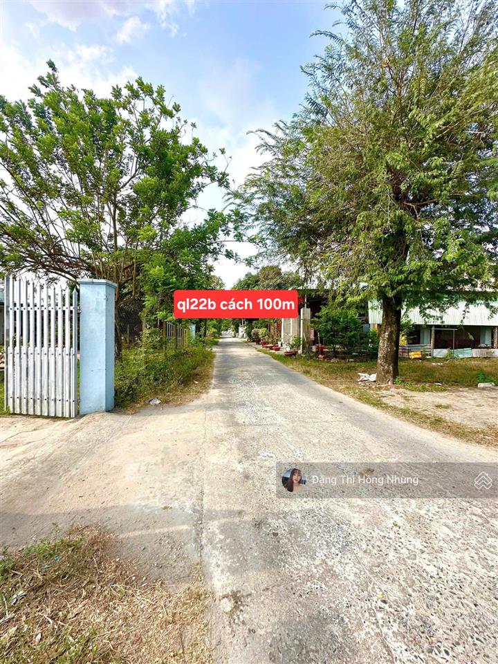 490tr, đất full thổ lối 2 ql22b 5x20m dân đông, ko mồ mả